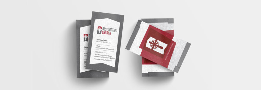 Restoration Church Business Card Design