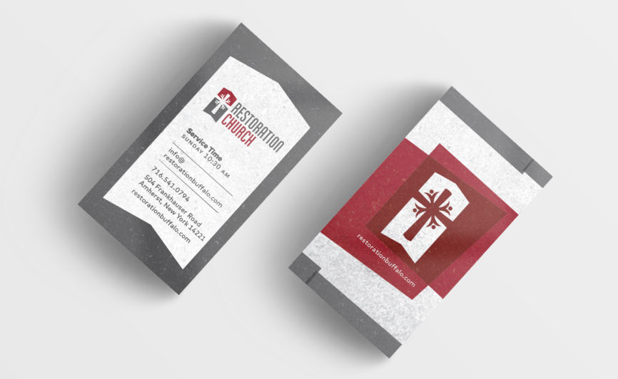 Restoration Church Business Card Design