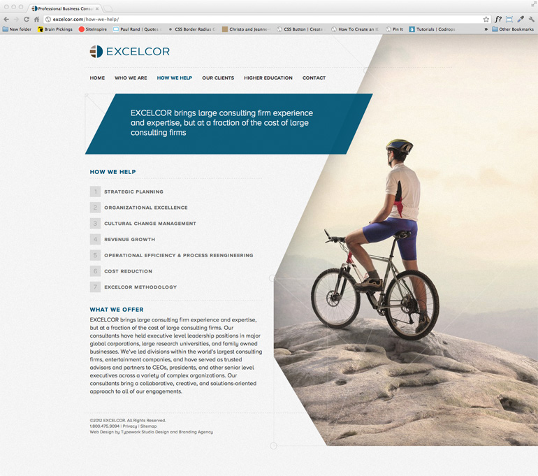 Excelcor CMS Web Design - Services Page