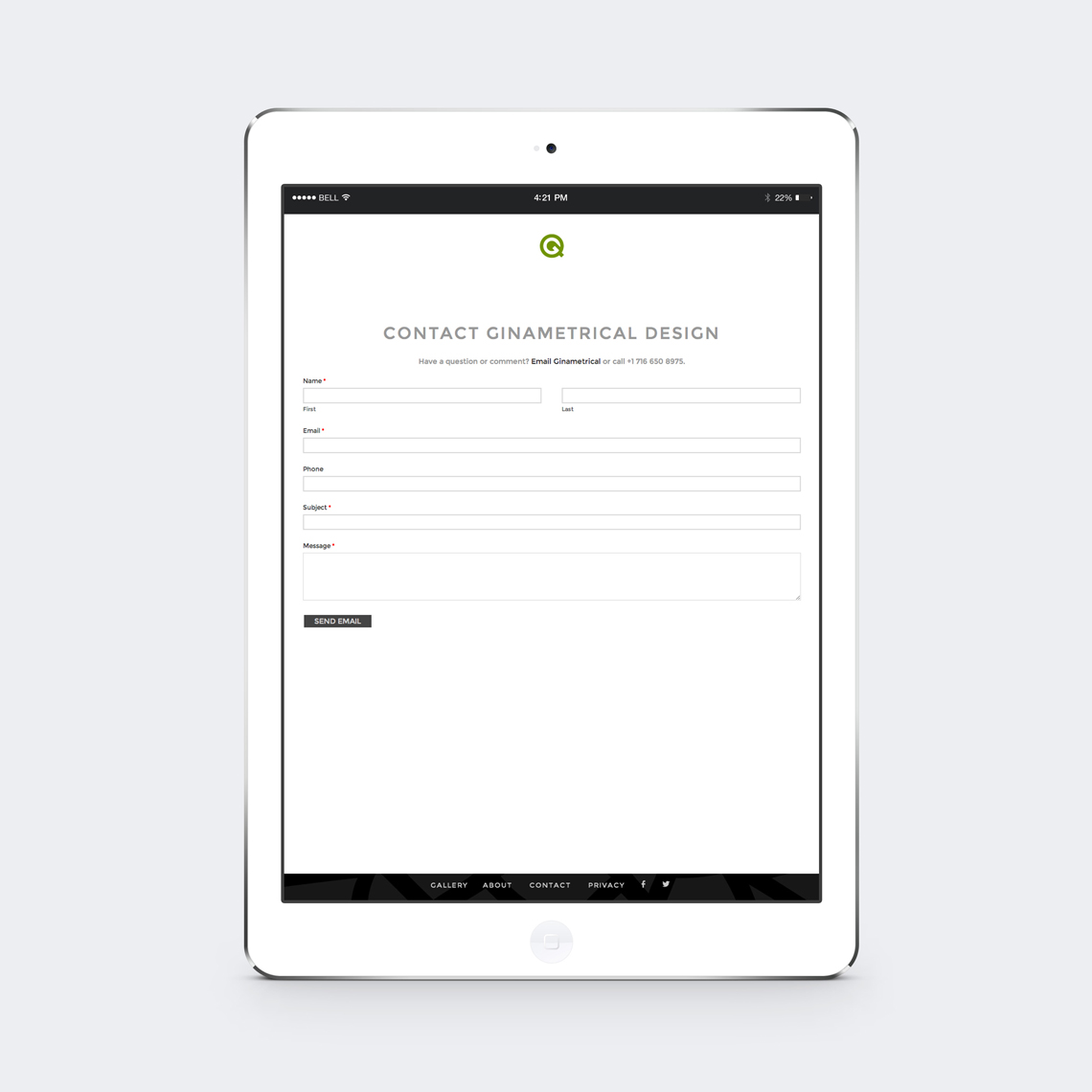 Ginametrical CMS Web Design