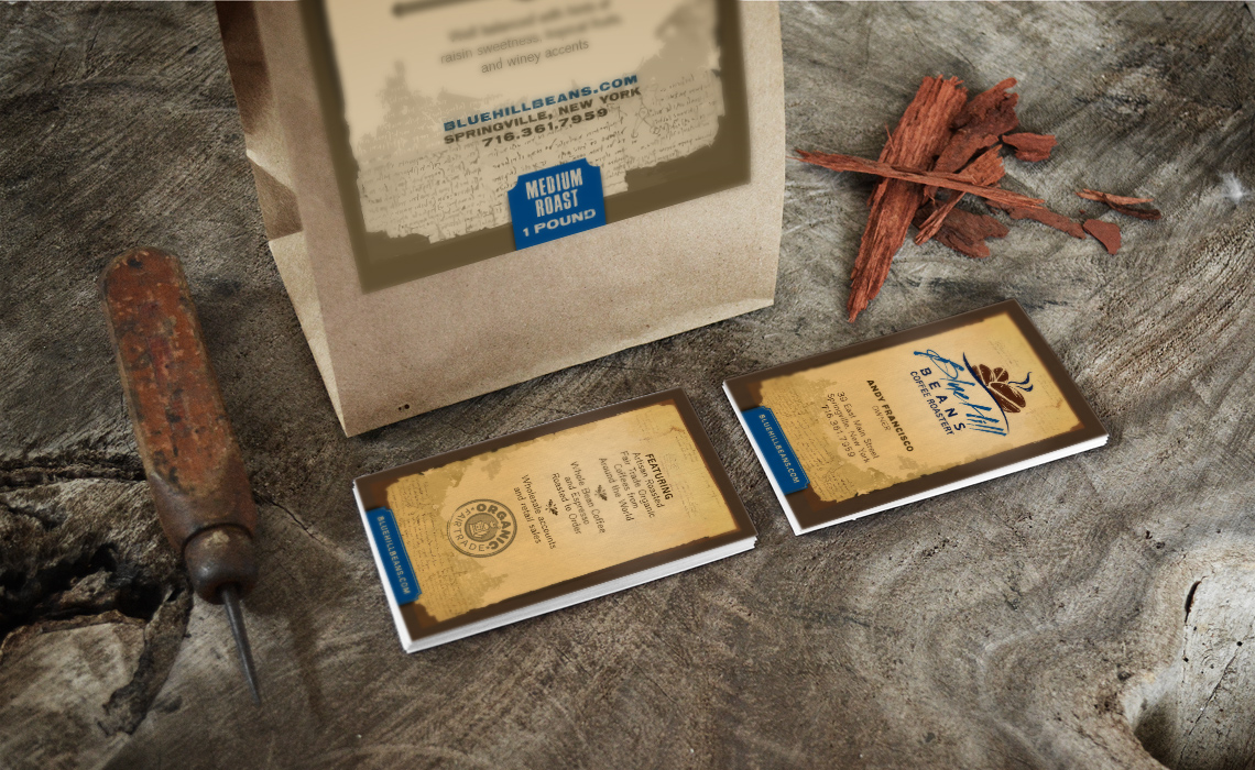 Blue Hill Beans Coffee Brand Identity and Packaging Design