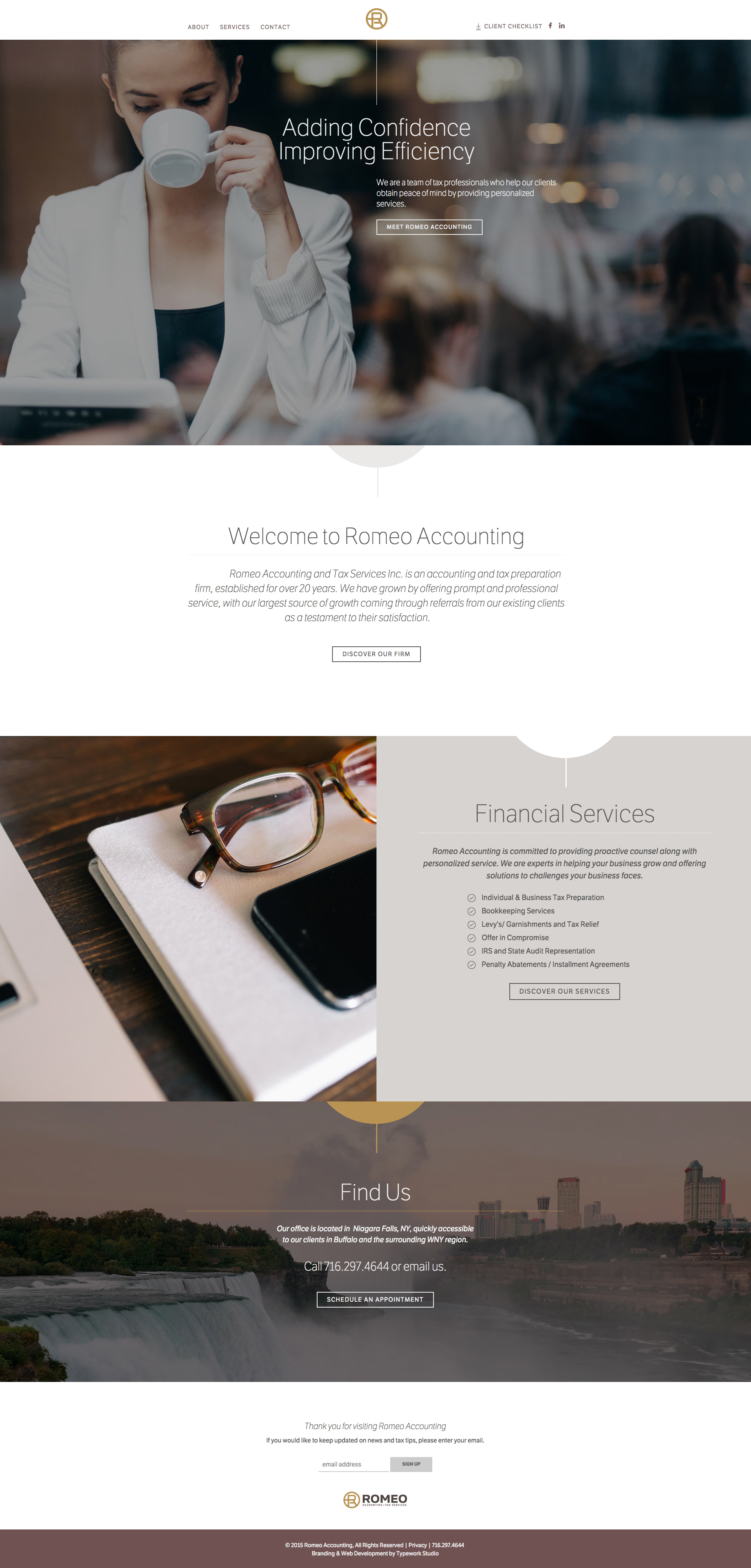 Romeo Accounting CMS Web Design