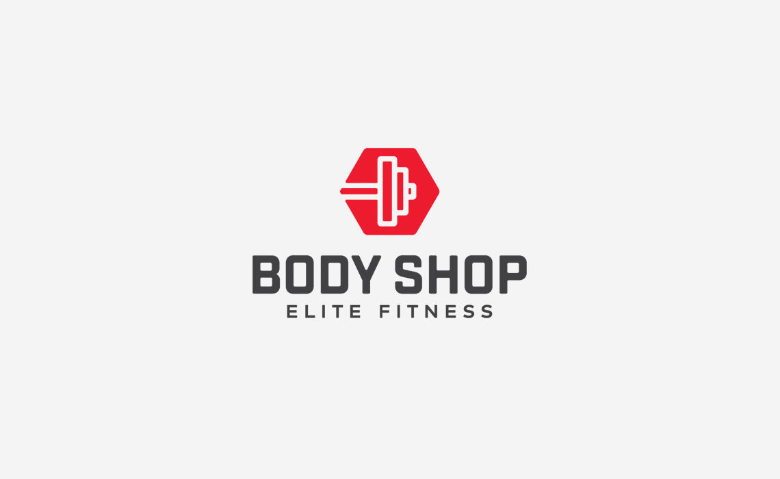 Body Shop Elite Fitness Logo Design by Typework Studio