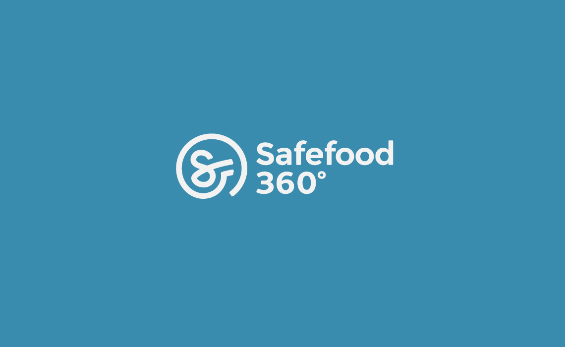 Safefood 360˚Logo Design Reversed Out
