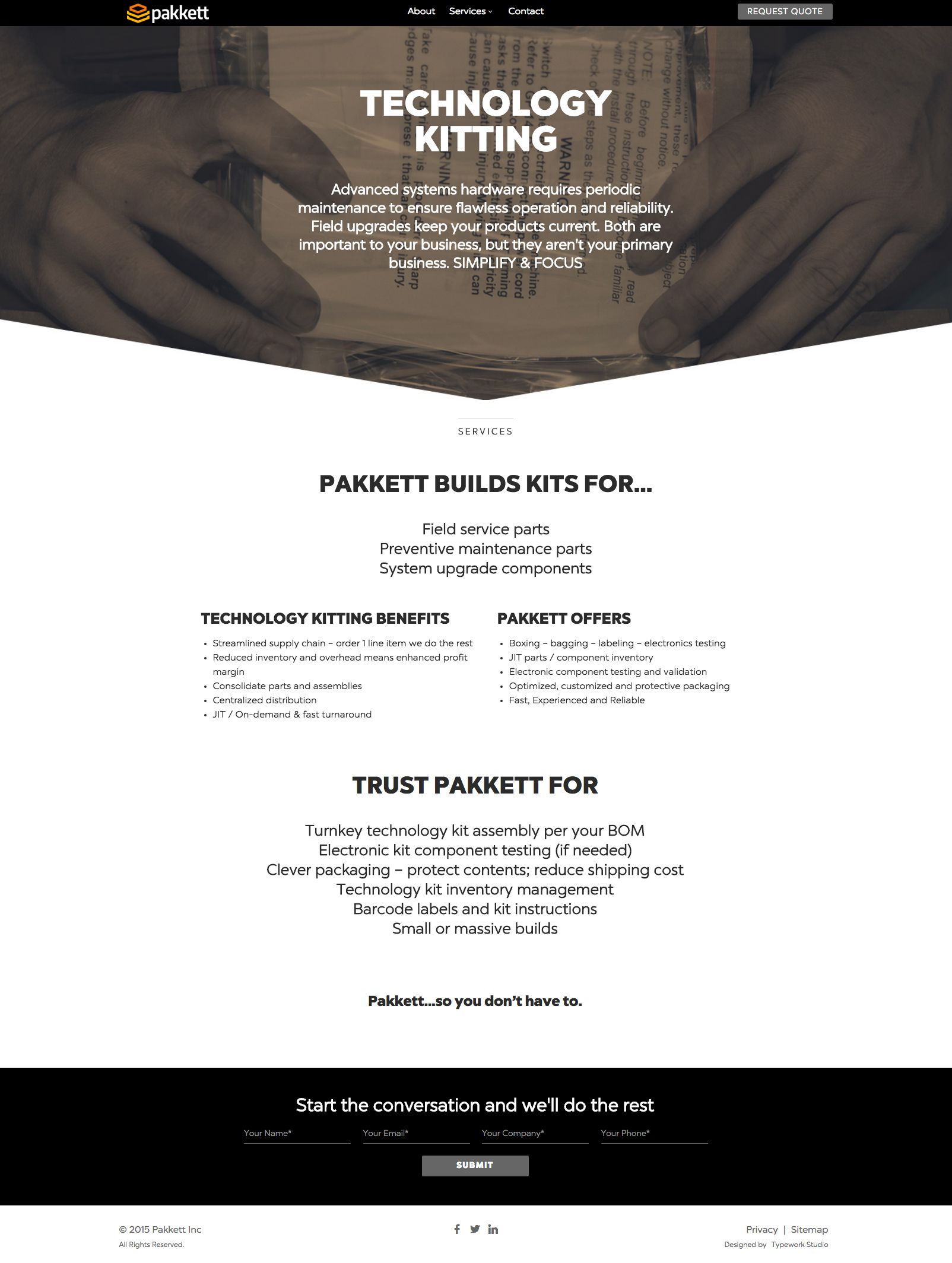 Pakkett Inc CMS Web Design and Development