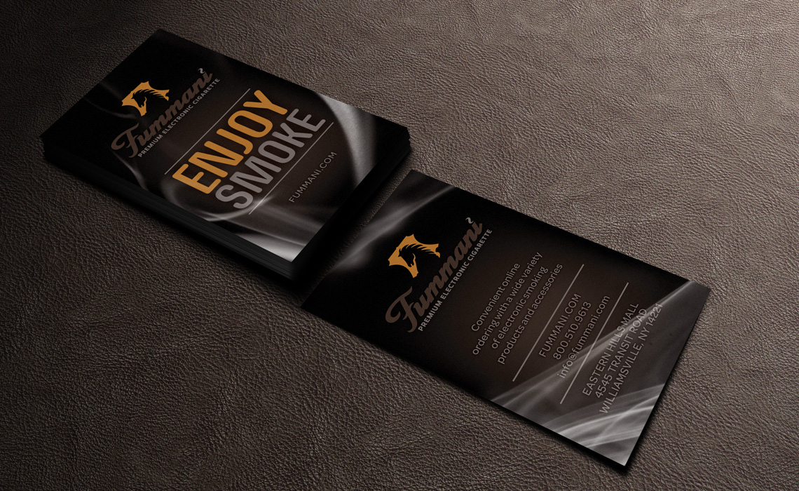Fummani Electronic Cigarettes Business Card Design by Typework Studio Design Agency
