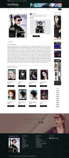 Auxiliary Magazine Fashion CMS Web Design by Typework Studio Design Agency