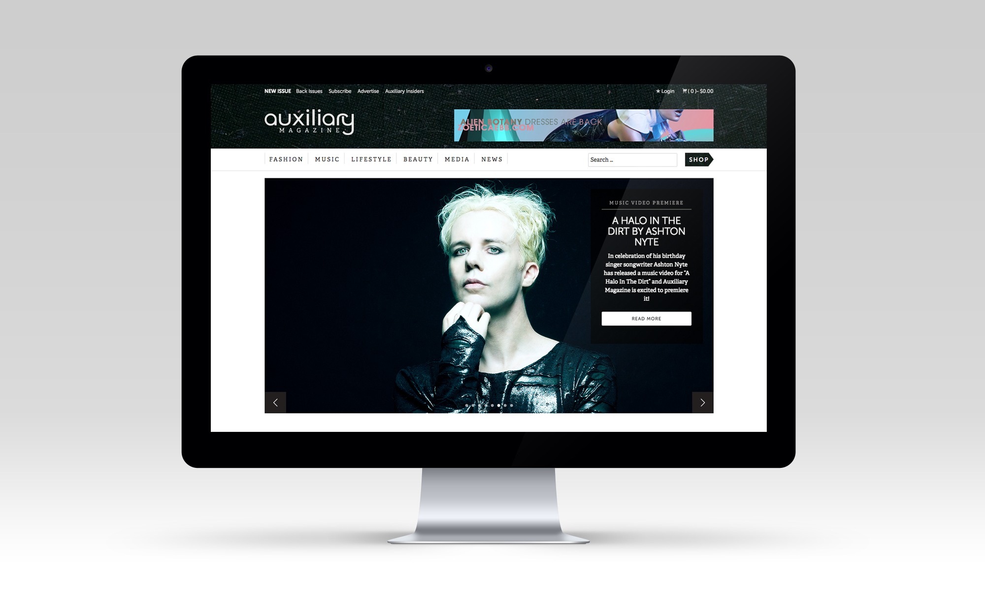 Auxiliary Magazine CMS Web Design