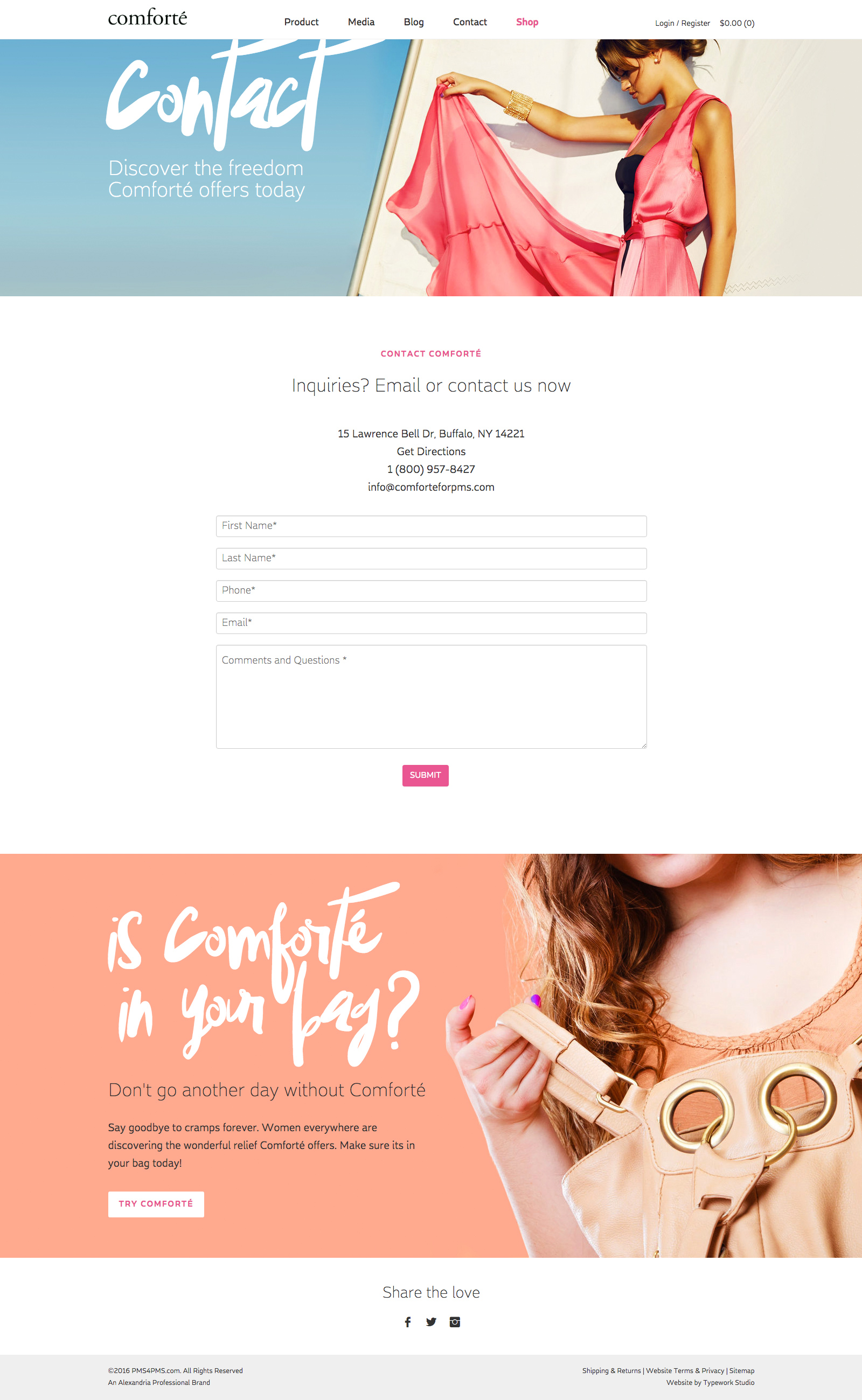 Comforté Beauty E-commerce Web Design