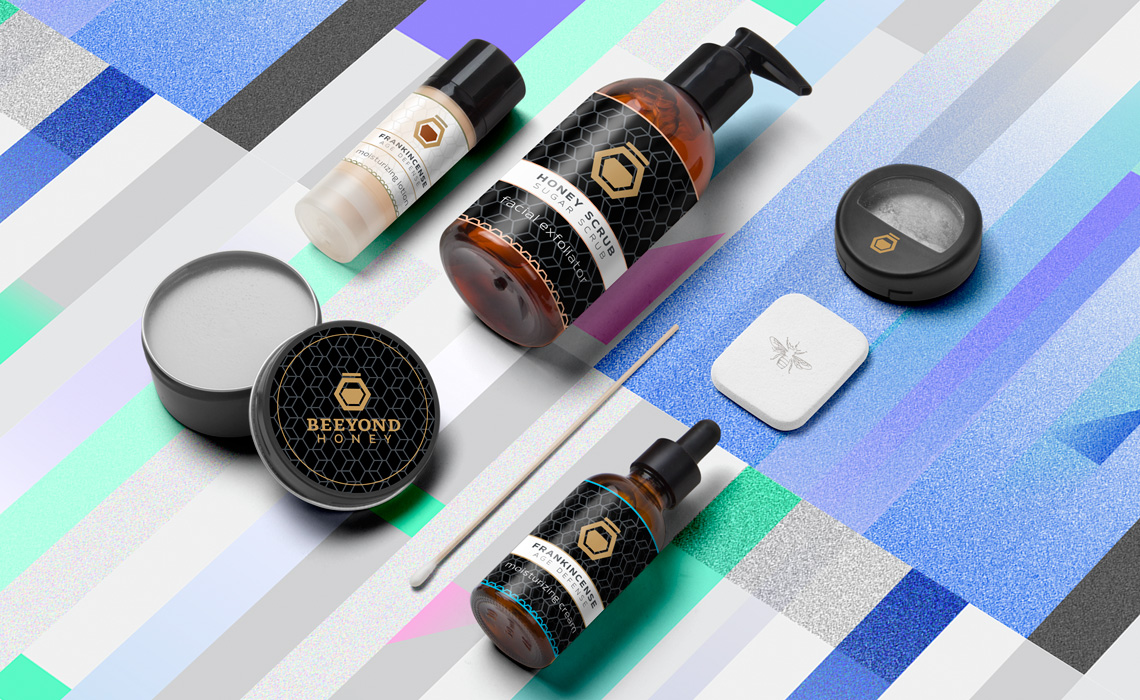 Beeyond Honey Beauty Brand Identity + Package Design - Typework Studio