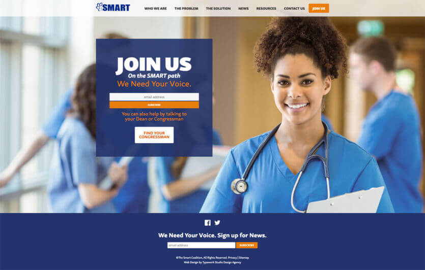 The Smart Coalition CMS Web Design