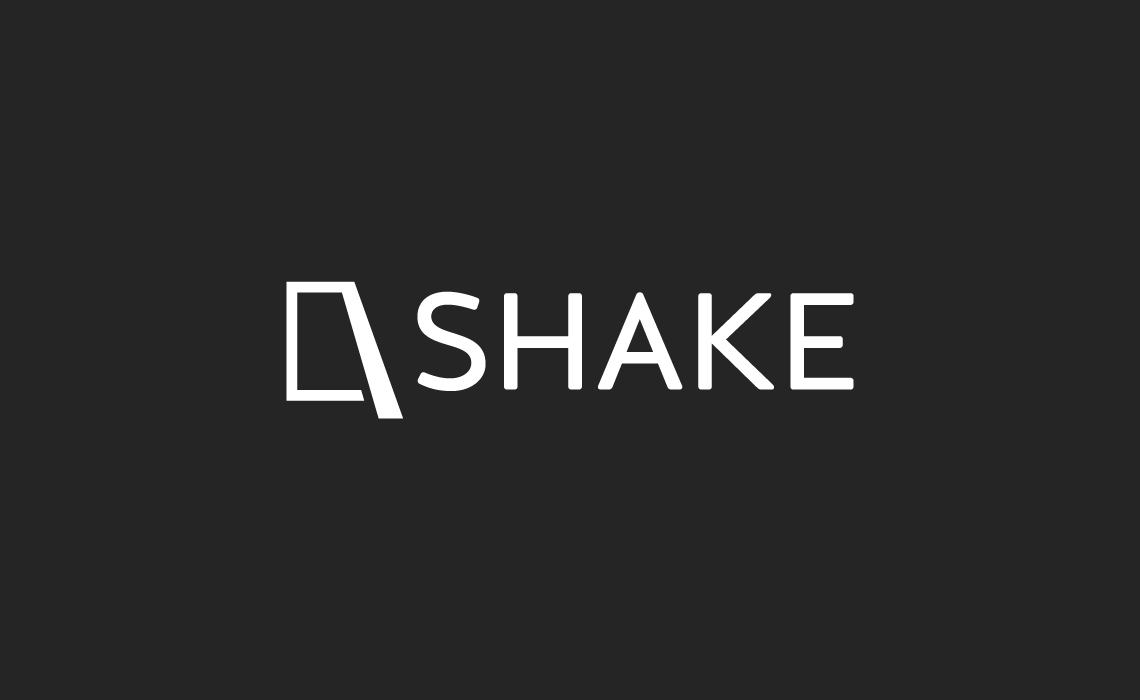 Shake Architecture Logo Design Reversed Out by Typework Studio Design Agency