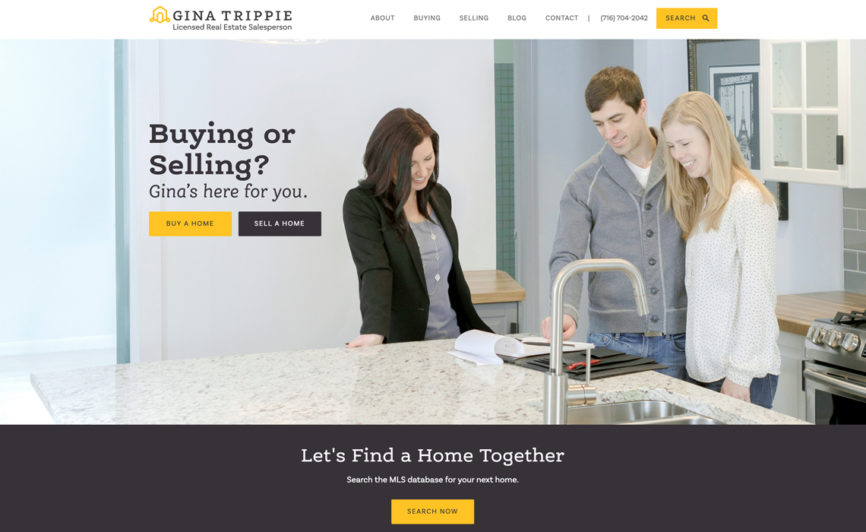 Gina Trippie Real Estate CMS Web Design